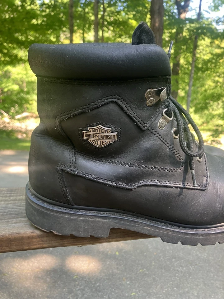 Harley-Davidson Men’s Black Leather Riding Boots Size 12 - Image 4 of 4