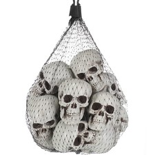 hanaiette 10 Mini Halloween Skull Heads - Skull Decor for Party, Table Decor,...