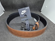 Nike Men's Standard Golf  Belt Logo Buckle Synthetic Leather SZ Large 38-40