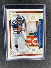 2025 National Treasures Terrell Davis Gold Treasures of the Hall, SSP 3/5, HOF