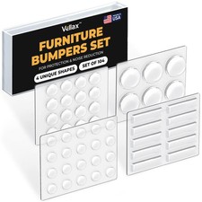 104 Clear Cabinet Bumper Pads   Self-Adhesive 104 Pcs - Mix Pack, Transparent