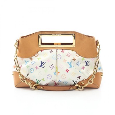LOUIS VUITTON Judy MM chain shoulder Handbag M40255 Monogram Multicolore blanc
