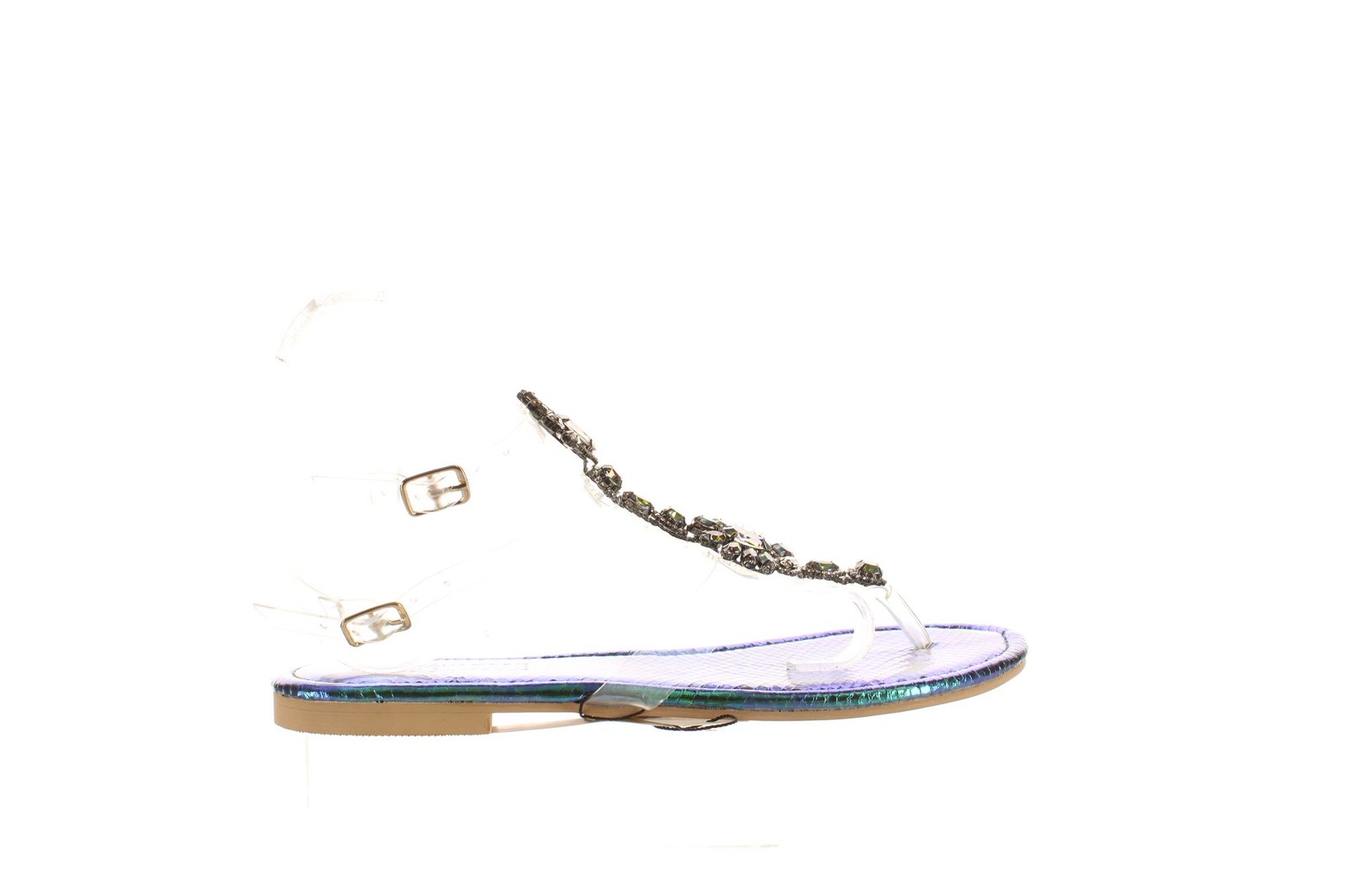 Женские серебристые босоножки ShoeNTale с ремешком на щиколотке, размер 8,5