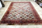 10X14  INCREDIBLE RARE ANTIQUE HAND KNOTTED VEGETABLE DYE GEOMETRIC SAROUKK RUG — photo 2