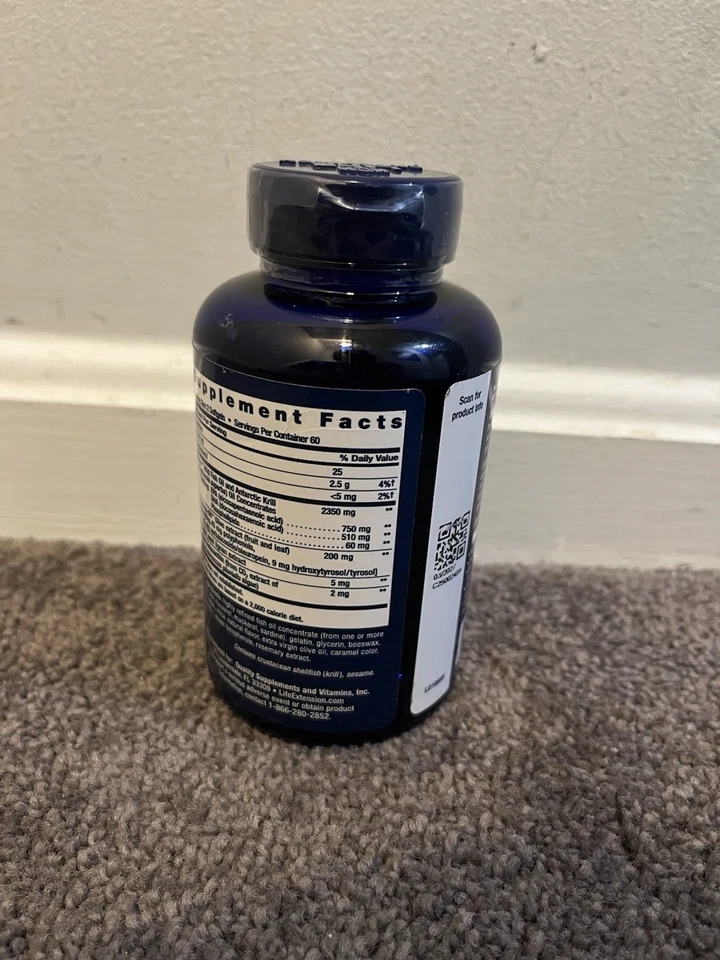 Life Extension Super Omega-3 Plus EPA/DHA lignanos de sésamo 120 cápsulas *CADUCIDAD 03/2027* Foto 2 de 4