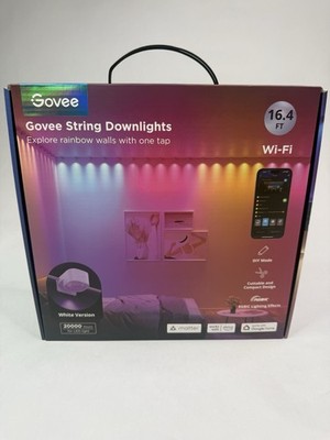 Govee String Downlights RGBIC Smart LED Lights 16.4 Ft White H808A NEW Sealed