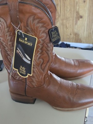 Dan Post Eel Skin Cowboy Boots Peanut Brittle Brown Size 10D Mens Western USA