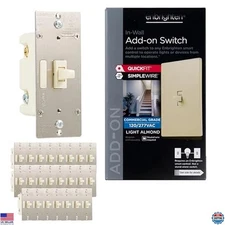Enbrighten Almond 24-Pack Add-On Switches - QuickFit, SimpleWire, Z-Wave/Zigbee