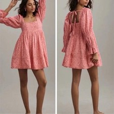 Anthropologie Pilcro Long Sleeve Babydoll Dress Size small