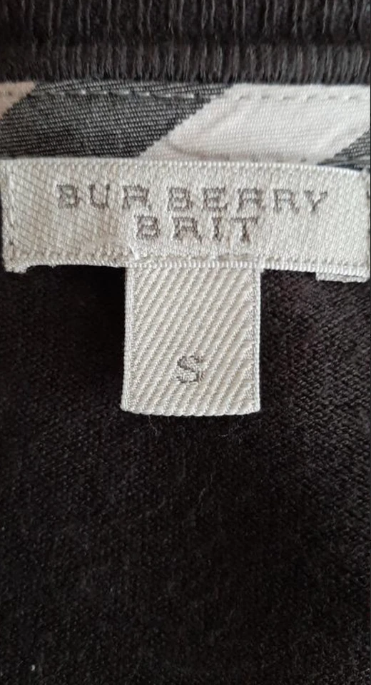 Cárdigan suéter a cuadros Burberry Brit Nova para mujer pulóver viscosa seda talla S Foto 4 de 4