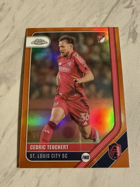 2020 Topps Chrome MLS - Cedric Teuchert #102 True Orange /25