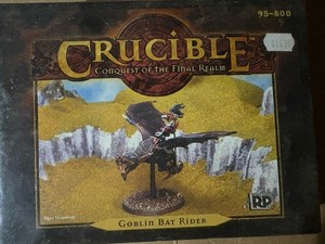 Ral Partha Crucible Goblin Bat Rider 95-800 OOP Metal Miniature Factory Sealed