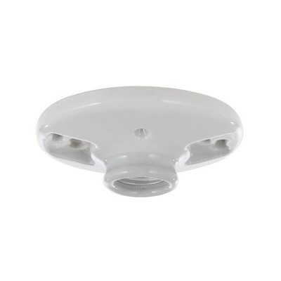 White Porcelain Ceiling Light Bulb Socket Base E26 E27 Medium Screw Type