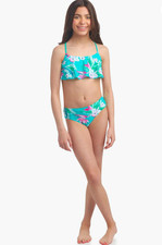 Kanu Surf Girls' Alania Flounce Bikini Beach Sport 2 Piece Swimsuit Size 12 6970