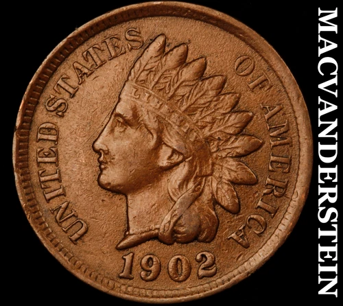 1902 Indian Head Cent- Extra Fine+- Better Date No Reserve #J4456