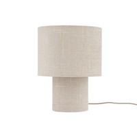 Tischleuchte Creme Stoff 35 Cm E27 Blendarm Schlafzimmer Tischlampe Wohnzimmer