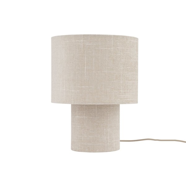 Tischleuchte Creme Stoff 35 Cm E27 Blendarm Schlafzimmer Tischlampe Wohnzimmer-image