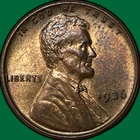 1936 Lincoln Wheat Cent Uncirculated UNC Coin #34067