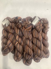 VINTAGE KOIGU KPPPM YARN - 14 Skeins Dark Orange Variegated 175 Yds 100 Merino