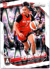 2025 Panini Prizm WNBA #61 Te-Hina Paopao White Seismic Prizms