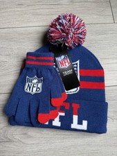 Youth Officially Licensed NFL Beanie Mittens - New - Red/Blue