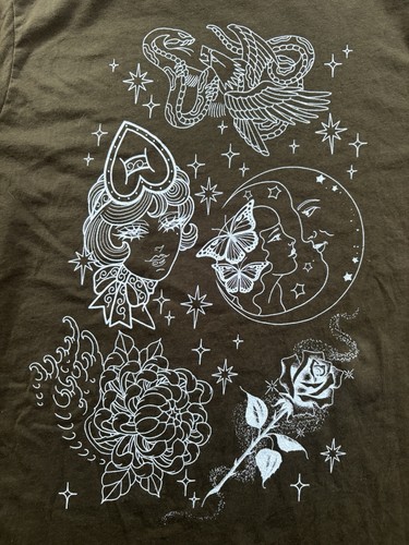 Sunset Tattoo Parlour Miami, Florida Dark Green Tee Shirt XL - Picture 6 of 6