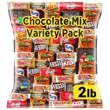 Chocolate Assorted Bulk Candy Variety Pack 2lb - Mini Chocolate Bars Bulk Candy