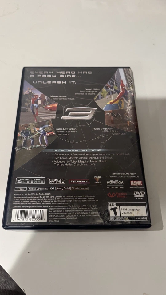 Lote de juegos Spider-Man PS2 Spiderman, Spider-Man 3 y Ultimate Alliance NO PROBADO Foto 2 de 4