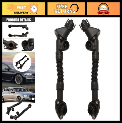 #ad #ad 2Pcs Crankcase Vent Hoses Pipe for BMW 550i 650i 750i X5 X6 4.4L V8 Replaces 11 $77.99