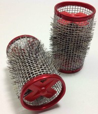 10 Borstenwickler ROT mZ 36 mm Drahtwickler Lockenwickler Metallwickler Wickler 