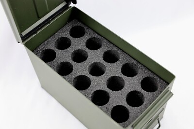 New Closed cell Foam fits 50cal 50 cal caliber Ammo Can fits your 15 37mm Flares