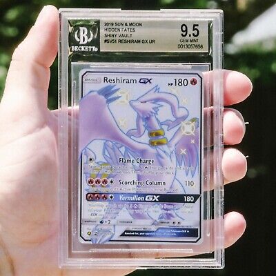 Reshiram GX 2019 Pokemon Sun and Moon Hidden Fates Shiny Vault #SV51 (PSA  10)