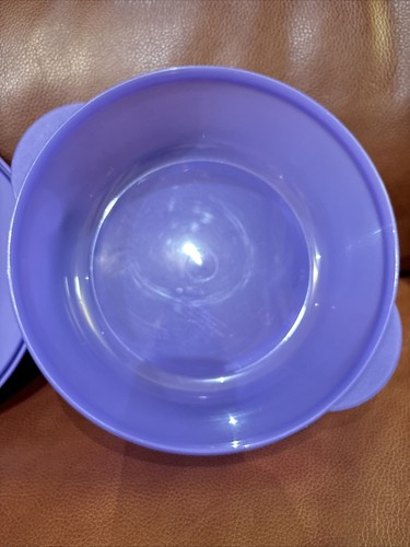 Tupperware Set 2 Crystalwave Round 3qt(#2643), Divided W/Insert #3859 Purple NEW - 第 15/18 張圖片