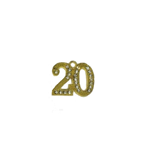 2020 20 Gold Strass Glitzer Tropfen Datum Jahr Charm für Abschluss Quaste Lot - Bild 11 von 11