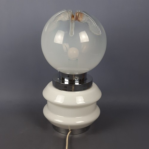 Murano Glass Table Lamp Mazzega Design Space Age Vintage 1970 - Picture 4 of 17