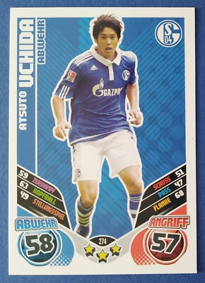 TOPPS Atsuto Uchida FC Schalke 04 Bundesliga 2011/12 Match Attax Trading Card