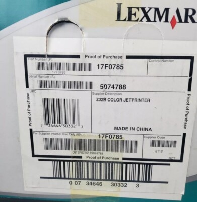 Vintage Lexmark Z32 Color Jet Printer 1200 dpi Photo Quality BRAND