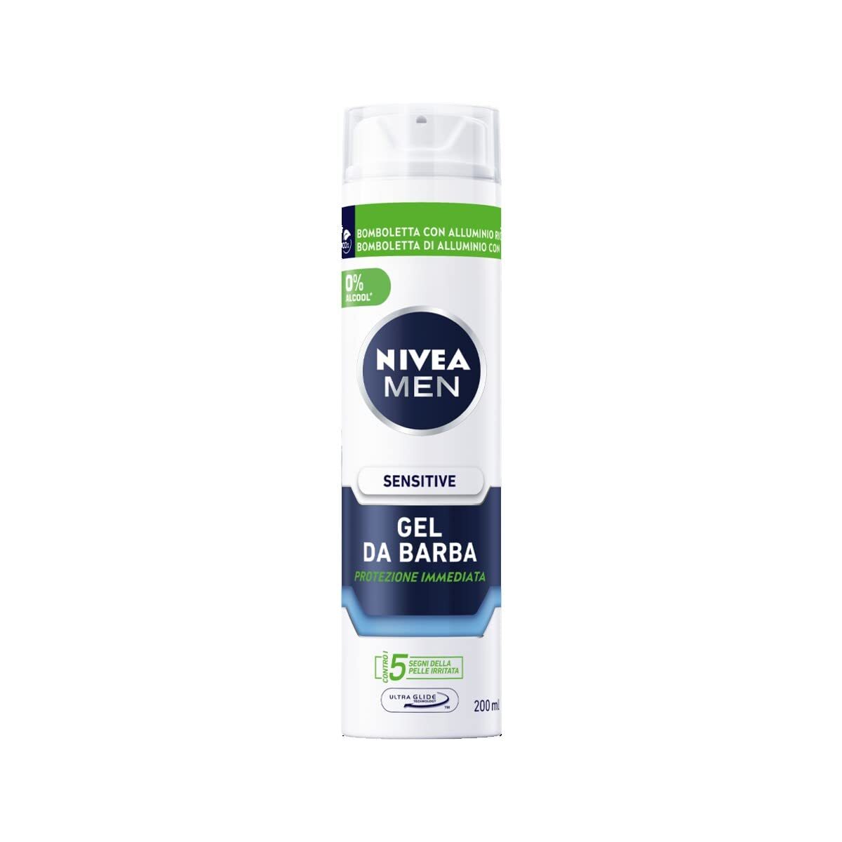 NIVEA MEN Sensitive Gel da Barba 3 x 200 ml, Gel viso per rasatura con (T3I)