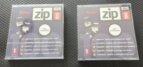 Iomega Zip Disk 100 MB PC Formatted 2x Sealed Units Bundle