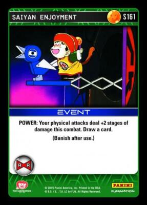 DBZ Dragon Ball Z TCG Card Panini Evolution S161 Saiyan Enjoyment