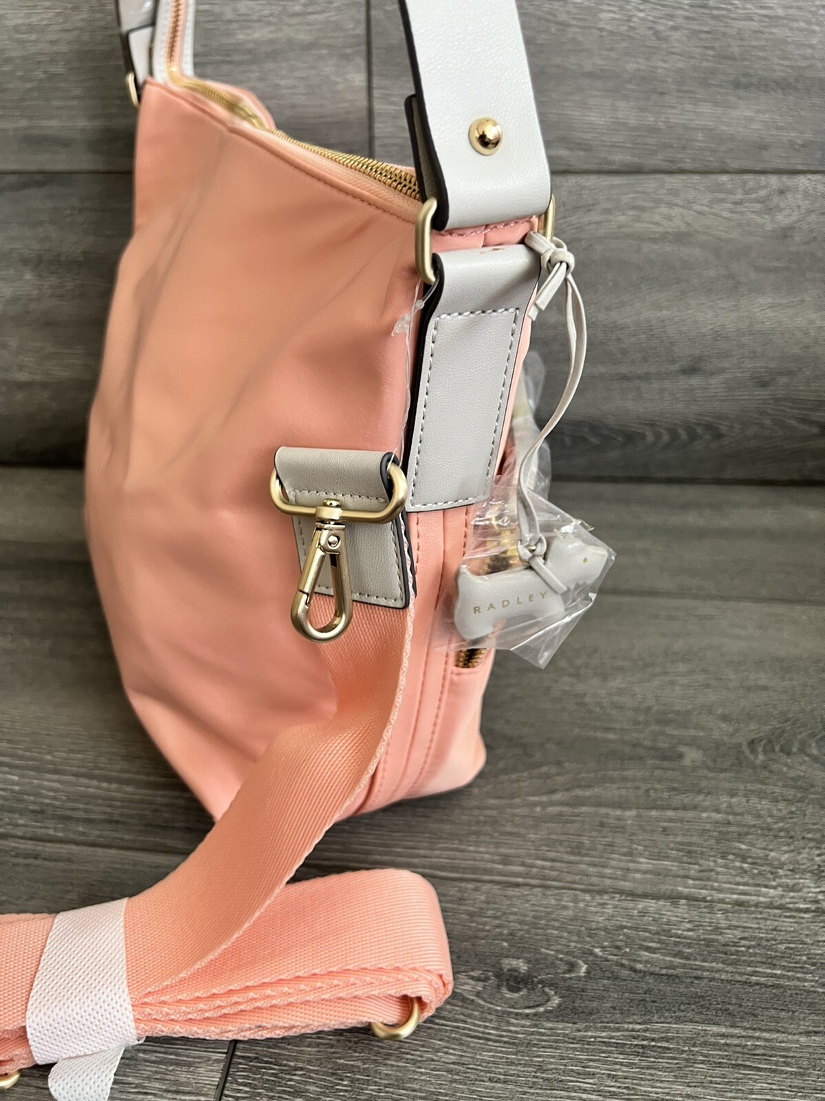 RADLEY London Alpha Road Nylon Medium Zip Top Multiway Melon shoulder bag image 7