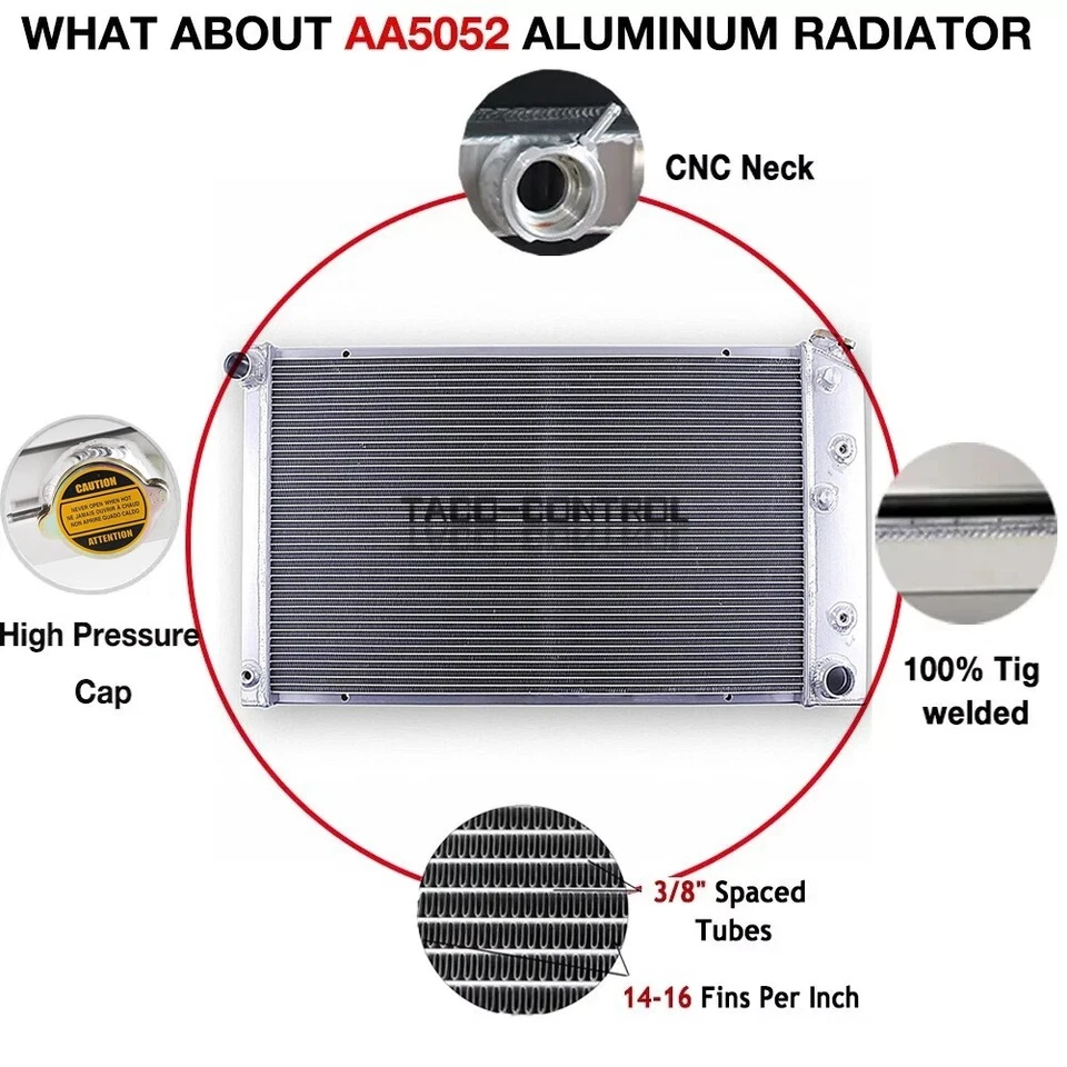 3 Row Radiator for 1966-1977 Olds Cutlass Supreme Custom Cruiser 1975-1979 Omega - Image 3 of 4