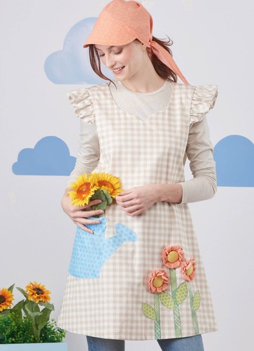SIMPLICITY SEWING PATTERN 9767 MISSES 8-18 GIRLS 3-8 EASY WRAP AROUND APRONS - Picture 6 of 12