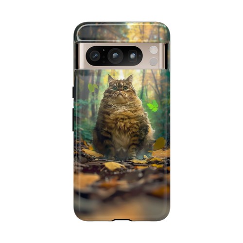 For iPhone / Galaxy / Pixel | Phone-Ink Case - Chonk Fat Gray Cat Forest Anime - Picture 154 of 173