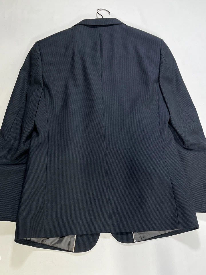 Mens Navy Micro Stripe Two Piece Suit 36R EUC — 第 2/4 张图片
