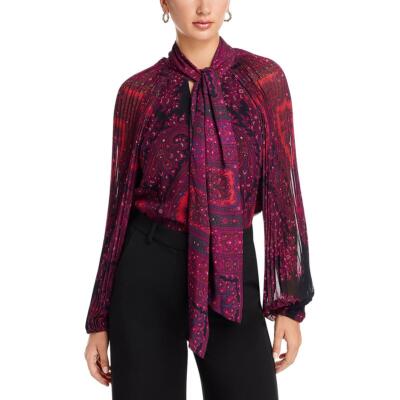 Kobi Halperin Womens Renee Paisley Pleated Top Blouse Shirt BHFO 8476