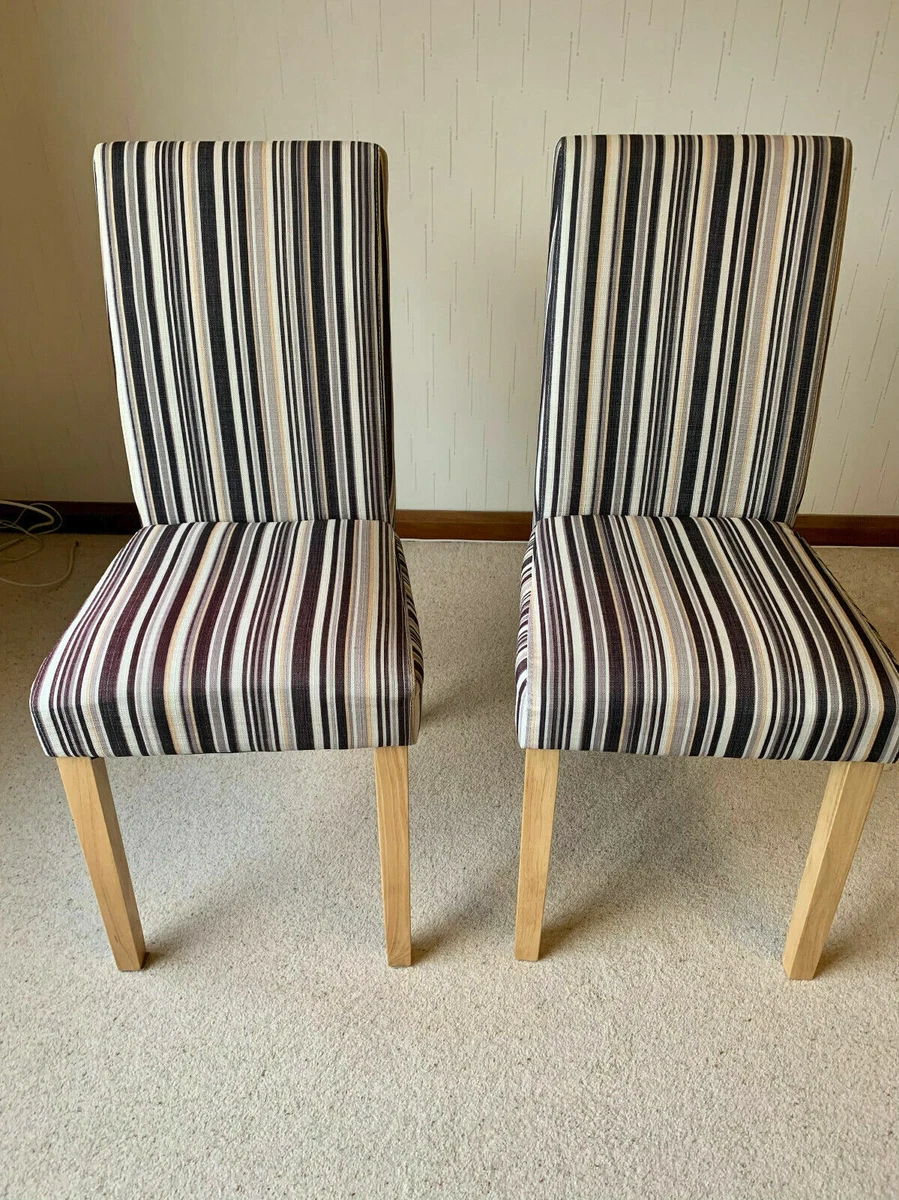 Striped dining bench deals