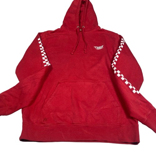 Vans Sweatshirt Hoodie Size M Checkered Red Long Sleeve Women’s Activewear - Picture 2 of 10