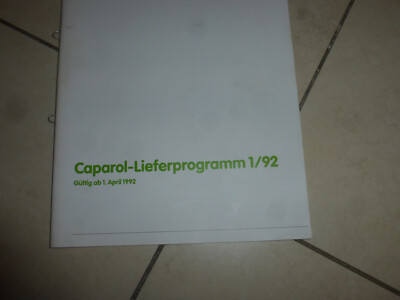 Caparol Lieferprogramm Katalog Poduktkatalog 1992 Sammler Vintage