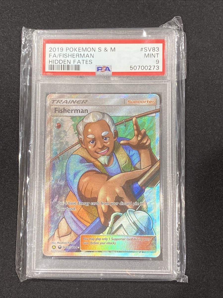 fisherman pokemon card full art PSA 9 Japanese Trainer (Graded Card) Choose 4 basic Energy cards from your discard pile (if there are fewer basic Energy cards than 4 Is there a more perfect